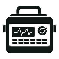 Heart defibrillator icon simple vector. Patient cardiac attack vector