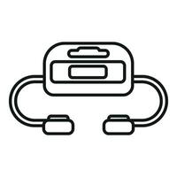 Heart attack aid device icon outline vector. Modern defibrillator vector