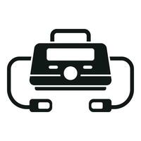 Emergency defibrillator icon simple vector. Automatic care vector
