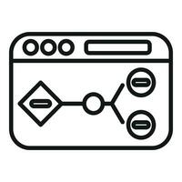 Web scheme api icon outline vector. Interface website vector