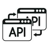 Api change secure icon simple vector. Gear hosting vector