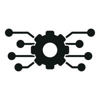 Gear api structure icon simple vector. Hosting server vector