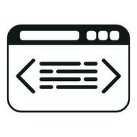 Api icon simple vector. Develop code vector