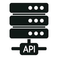 Api server data icon simple vector. Gear hosting service vector