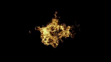 Fireball looped for game design on black background video