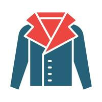 Coat Glyph Two Color Icon Design vector