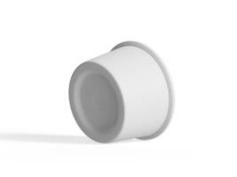 Ice Cream container for mockup collection, Disposable kraft paper bowl isolated on white background realistic 3D illustration photo