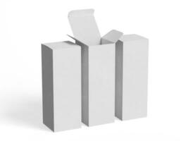 Box packaging white color and background cardboard paper with realistic texture photo