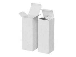 Box packaging white color and background cardboard paper with realistic texture photo