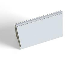 Desk calender white background realistic texture 3D rendering illustration photo