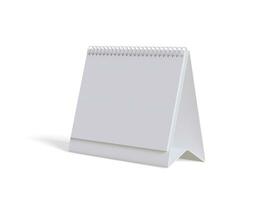 Desk calender white background realistic texture 3D rendering illustration photo