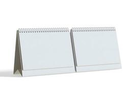 Desk calender white background realistic texture 3D rendering illustration photo