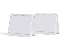 Desk calender white background realistic texture 3D rendering illustration photo