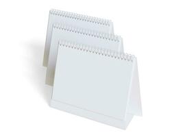 Desk calender white background realistic texture 3D rendering illustration photo