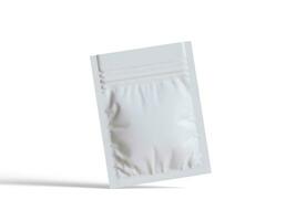 Packaging sachet white color realistic texture rendering 3D illustration photo