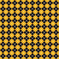 Seamless yellow and black argyle pattern. Diamond shapes background. vector
