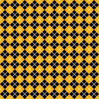 Seamless yellow and black argyle pattern. Diamond shapes background. vector