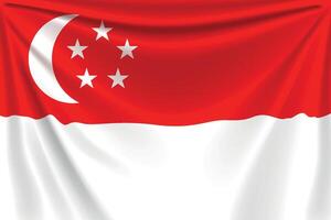 back flag singapore vector