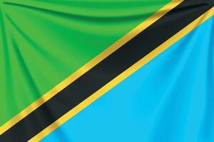 espalda bandera Tanzania vector