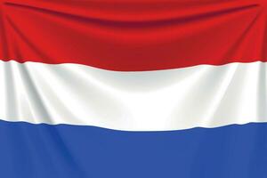 espalda bandera Países Bajos vector