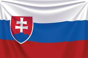 espalda bandera Eslovaquia vector