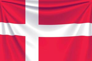 espalda bandera Dinamarca vector