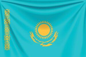 espalda bandera Kazajstán vector