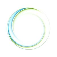 Abstract bright blue green iridescent circle logo photo