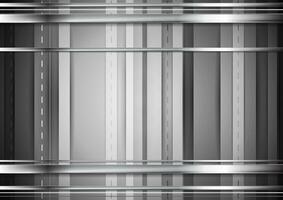 Grey tech background with silver stripes photo