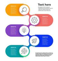 Infographic template vector timeline process 5 option