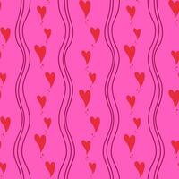 Hearts color pattern on light background vector