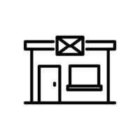 post office icon vector in line style