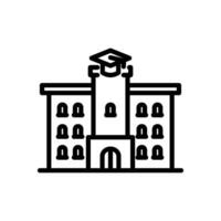 Universidad icono vector en línea estilo