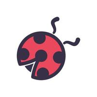 Ladybug icon logo vector