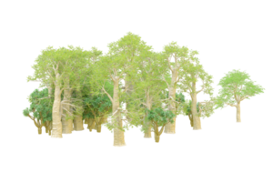 tropisch Wald isoliert auf transparent Hintergrund. 3d Rendern - - Illustration png