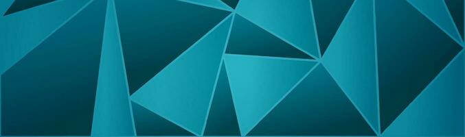 blue banner with abstract geometric triangle shape background vector