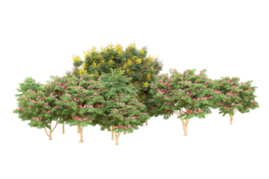 Realistic forest isolated on transparent background. 3d rendering - illustration png