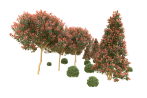 Realistic forest isolated on transparent background. 3d rendering - illustration png