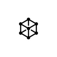 Framework icon. Simple outline style. Cloud, native, react, atom, computer technology concept. Thin line symbol. Vector illustration isolated.
