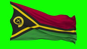 vanuatu bandera ondulación sin costura lazo en viento, croma llave verde pantalla, luma mate selección video