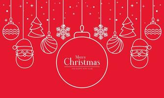 Elegant Christmas Decoration Banner Background with Christmas Decoration Elements vector