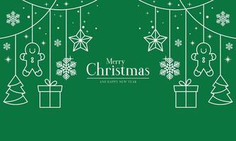 Elegant Christmas Decoration Banner Background with Christmas Decoration Elements vector