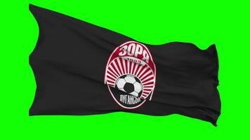 FC Zorya Luhansk Flag Waving Seamless Loop in Wind, Chroma Key, Luma Matte Selection video