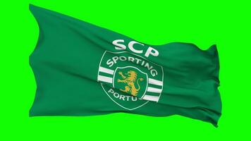 Sport Clube de Portugal, Sport vgl Flagge winken nahtlos Schleife im Wind, Chroma Taste, Luma matt Auswahl video