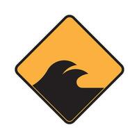 traffic sign icon, flood risk sign vector