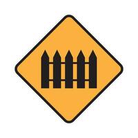 traffic sign icon, sign approaching a railway crossing vector