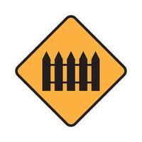 traffic sign icon, sign approaching a railway crossing vector