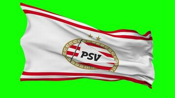 Philips Sport Vereniging Flag Waving Seamless Loop in Wind, Chroma Key, Luma Matte Selection video