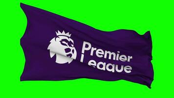 Premier League Flag Waving Seamless Loop in Wind, Chroma Key, Luma Matte Selection video