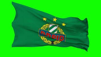 Sportklub Rapid Wien, SK Rapid Wien Flag Waving Seamless Loop in Wind, Chroma Key, Luma Matte Selection video